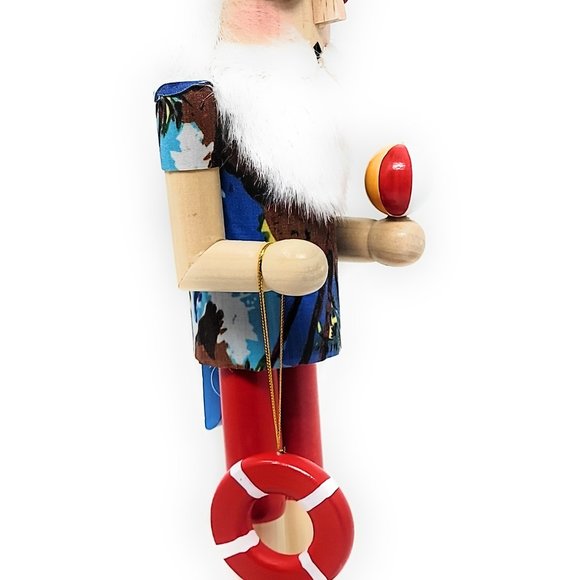 Surfing Santa Beach Wood 15" Nutcracker - Picture 2 of 3